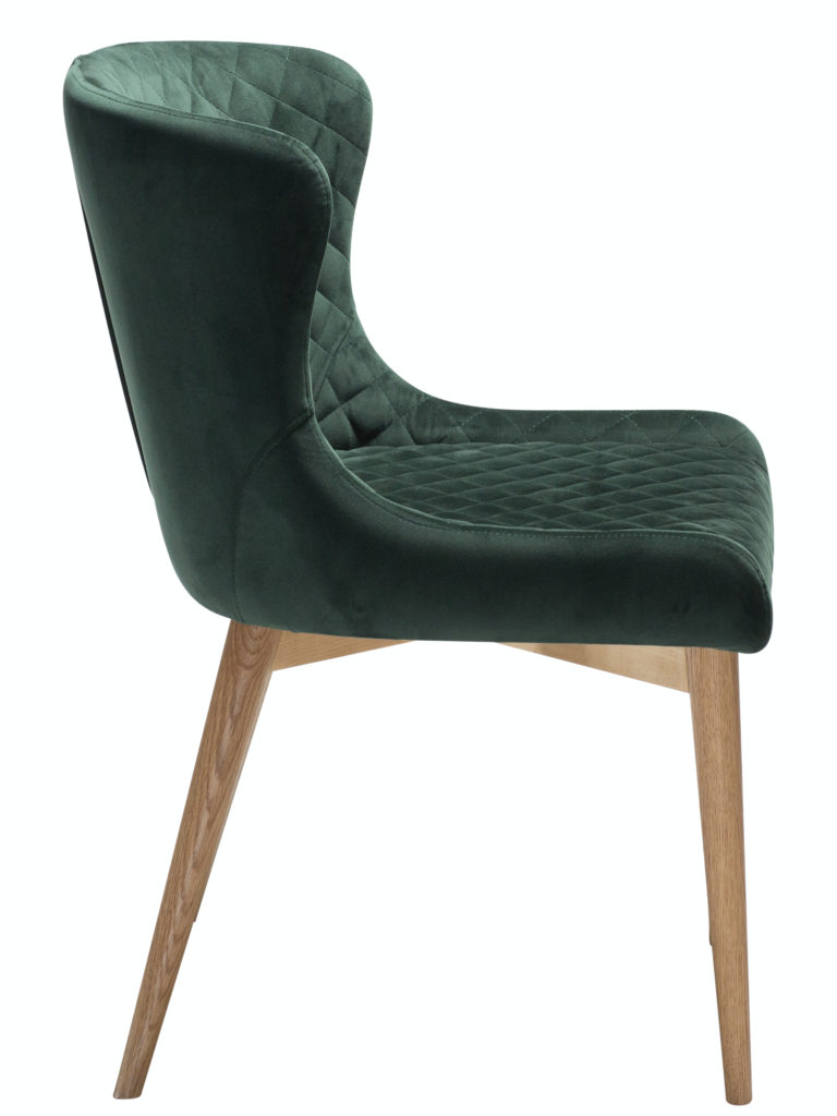 Vetro stol, emerald grønn i profil